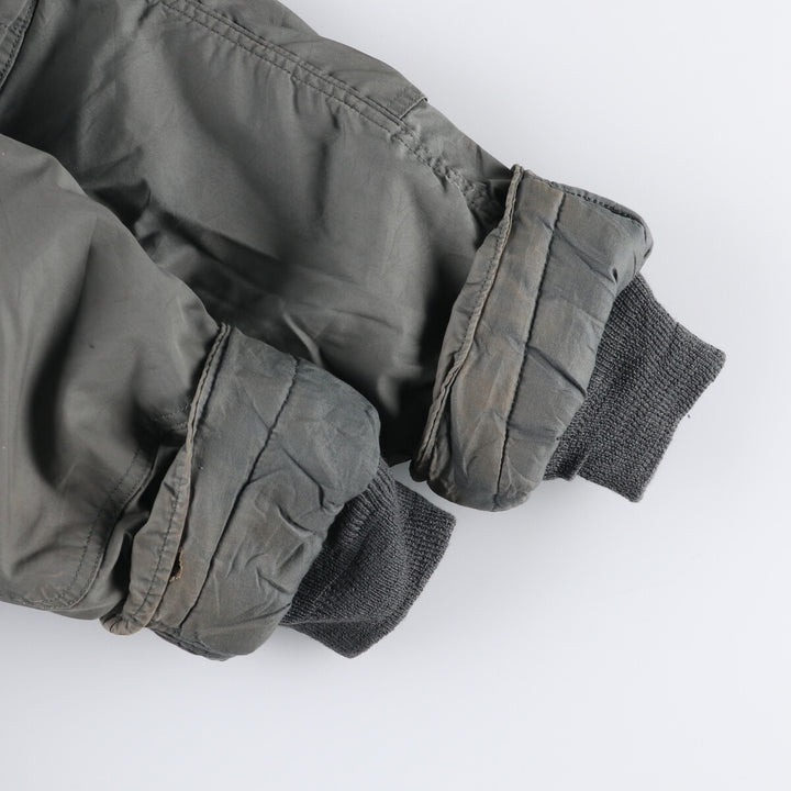 1980'S US Military N-3B Flight Jacket, Made in USA, Large, Men's Size L, Vintage cotton Khaki type Vintage Second Hand