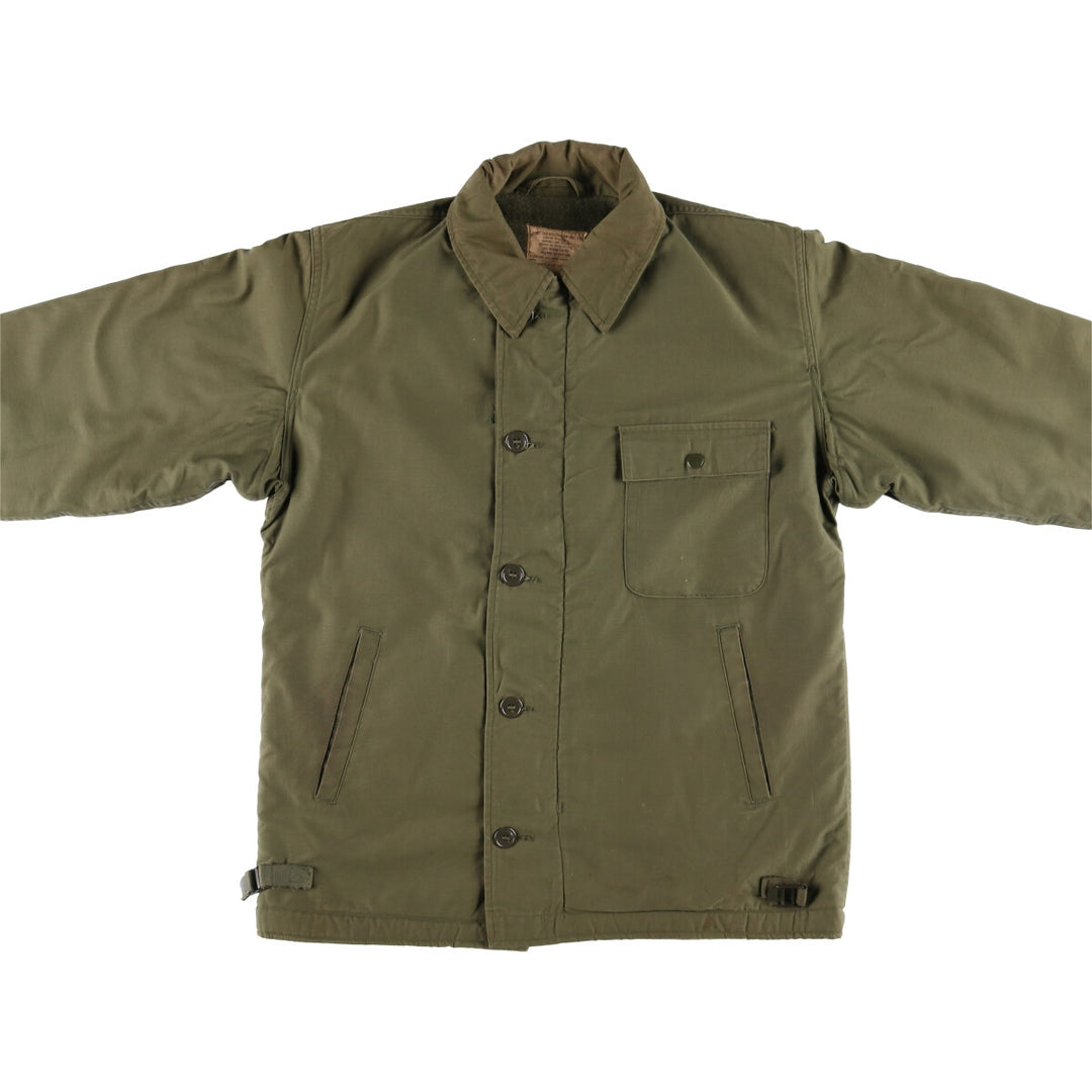 Authentic 1970'S US Navy Cold Weather (Permeable A-2) Military Deck Jacket, Men's, Size Medium, Vintage unclear Khaki type Vintage Second Hand