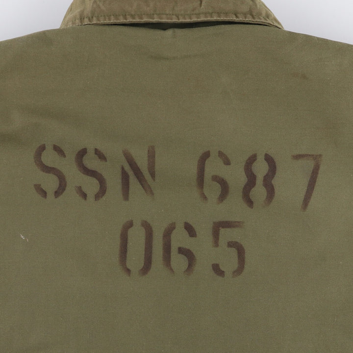 Authentic 1970'S US Navy Cold Weather (Permeable A-2) Military Deck Jacket, Men's, Size Medium, Vintage unclear Khaki type Vintage Second Hand