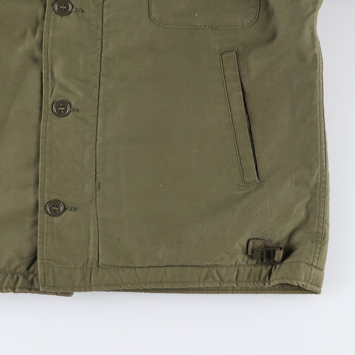 Authentic 1970'S US Navy Cold Weather (Permeable A-2) Military Deck Jacket, Men's, Size Medium, Vintage unclear Khaki type Vintage Second Hand
