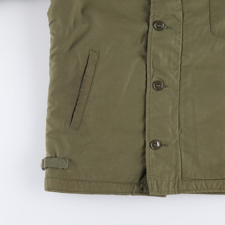 Authentic 1970'S US Navy Cold Weather (Permeable A-2) Military Deck Jacket, Men's, Size Medium, Vintage unclear Khaki type Vintage Second Hand