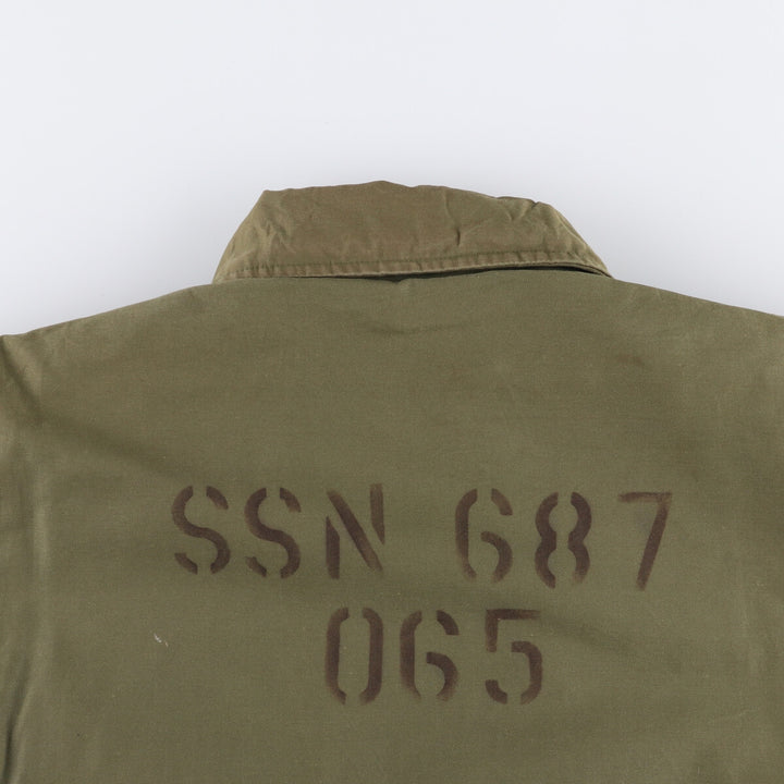 Authentic 1970'S US Navy Cold Weather (Permeable A-2) Military Deck Jacket, Men's, Size Medium, Vintage unclear Khaki type Vintage Second Hand