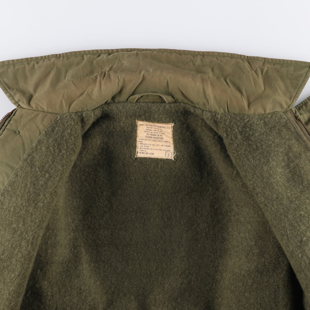 Authentic 1970'S US Navy Cold Weather (Permeable A-2) Military Deck Jacket, Men's, Size Medium, Vintage unclear Khaki type Vintage Second Hand