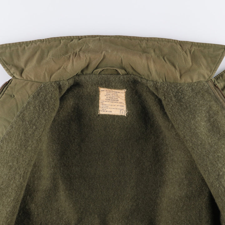 Authentic 1970'S US Navy Cold Weather (Permeable A-2) Military Deck Jacket, Men's, Size Medium, Vintage unclear Khaki type Vintage Second Hand