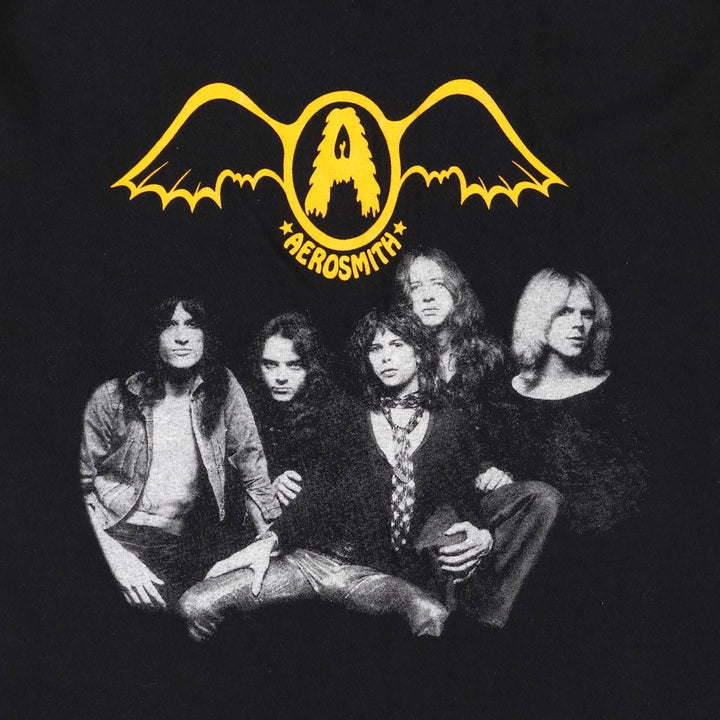 90'S THE AMERICAN WEIGHT Aerosmith Long Sleeve T-Shirt, Made in USA, Men's Size L, Vintage cotton black type Vintage Second Hand