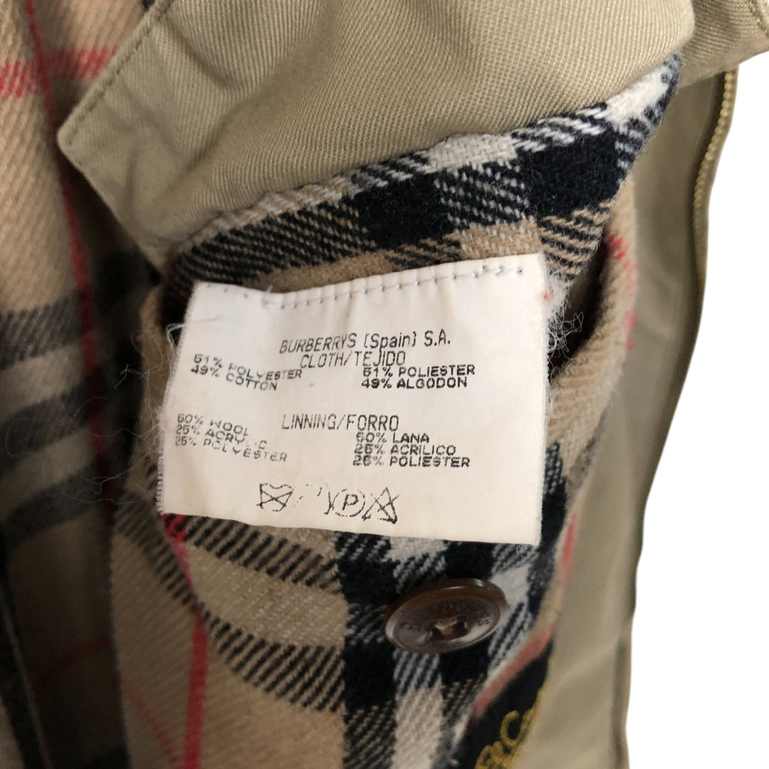 Burberry's Swing Top Sports Jacket, Made in Spain, Men's Size XL polyester Beige type Vintage Second Hand