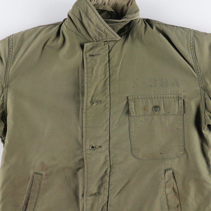 Authentic 1970'S US Navy A-2 Military Deck Jacket, Made in USA, Medium (38-40), Men's Size M, Vintage unclear Khaki type Vintage Second Hand