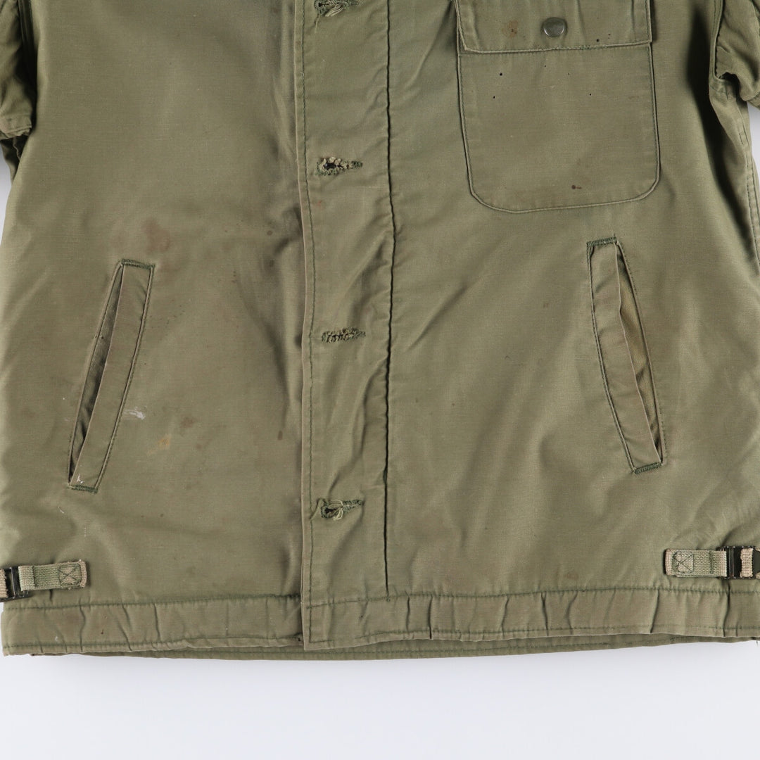 Authentic 1970'S US Navy A-2 Military Deck Jacket, Made in USA, Medium (38-40), Men's Size M, Vintage unclear Khaki type Vintage Second Hand