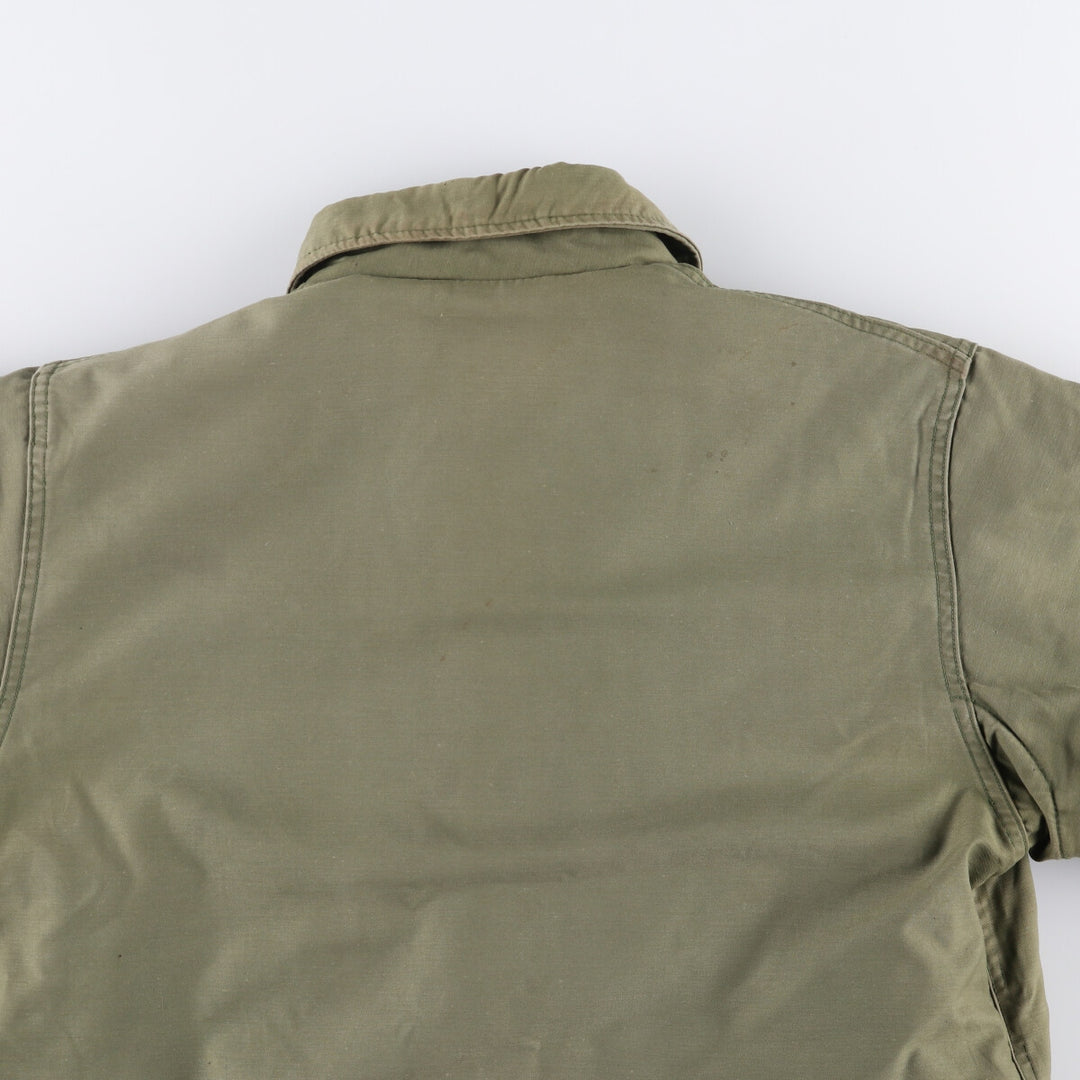 Authentic 1970'S US Navy A-2 Military Deck Jacket, Made in USA, Medium (38-40), Men's Size M, Vintage unclear Khaki type Vintage Second Hand