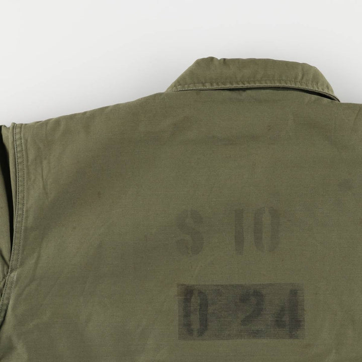 Authentic 1960'S US military A-2 deck jacket with back stencil, made in the USA, size MEDIUM (38-40), men's size M. unclear Khaki type sage green Vintage Second Hand