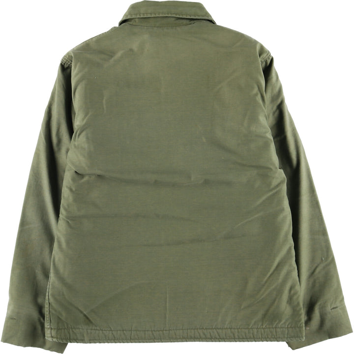 Military Deck Jacket Men's Size L unclear Khaki type Vintage Second Hand