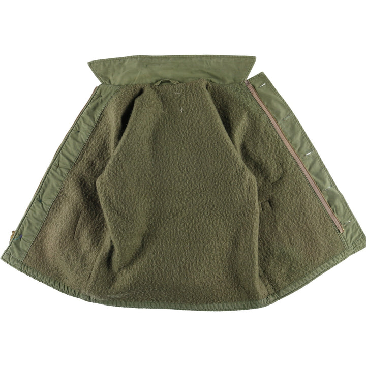 Military Deck Jacket Men's Size L unclear Khaki type Vintage Second Hand