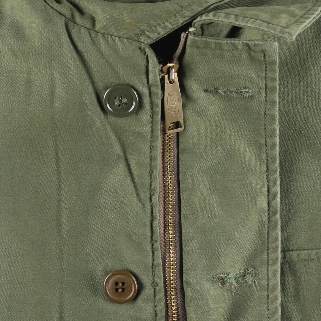 Military Deck Jacket Men's Size L unclear Khaki type Vintage Second Hand