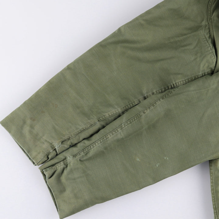 Military Deck Jacket Men's Size L unclear Khaki type Vintage Second Hand