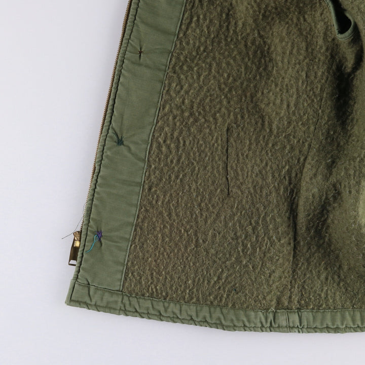 Military Deck Jacket Men's Size L unclear Khaki type Vintage Second Hand