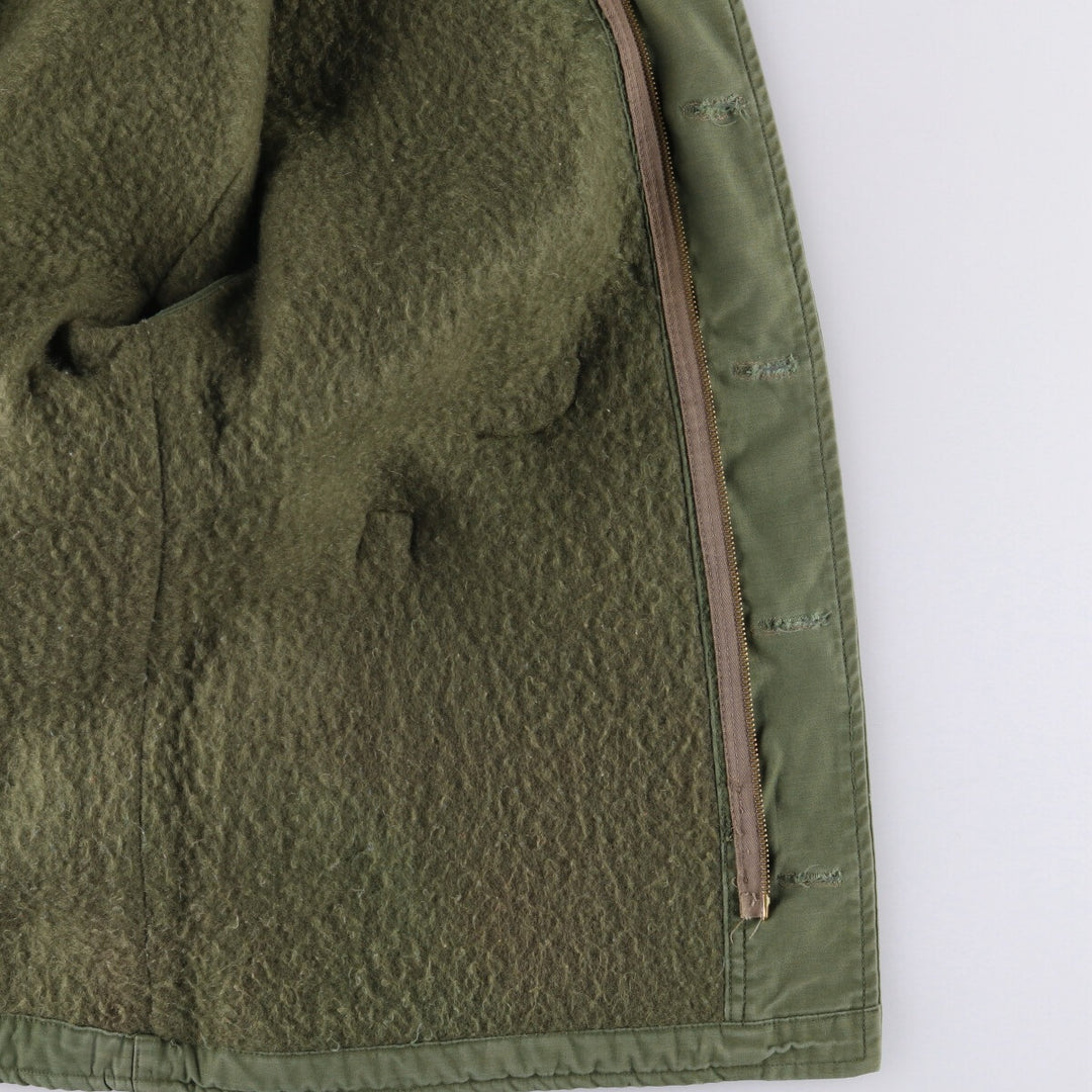 Military Deck Jacket Men's Size L unclear Khaki type Vintage Second Hand