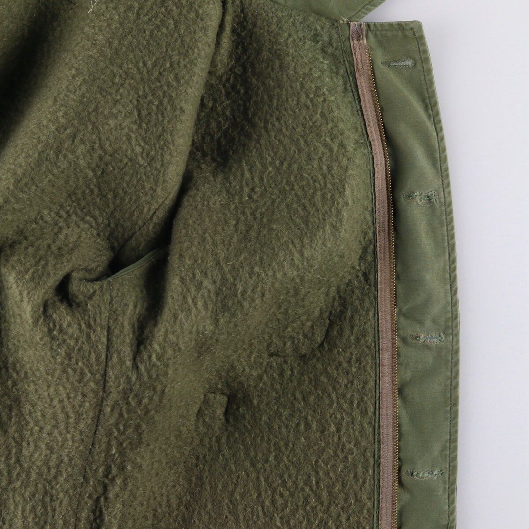 Military Deck Jacket Men's Size L unclear Khaki type Vintage Second Hand