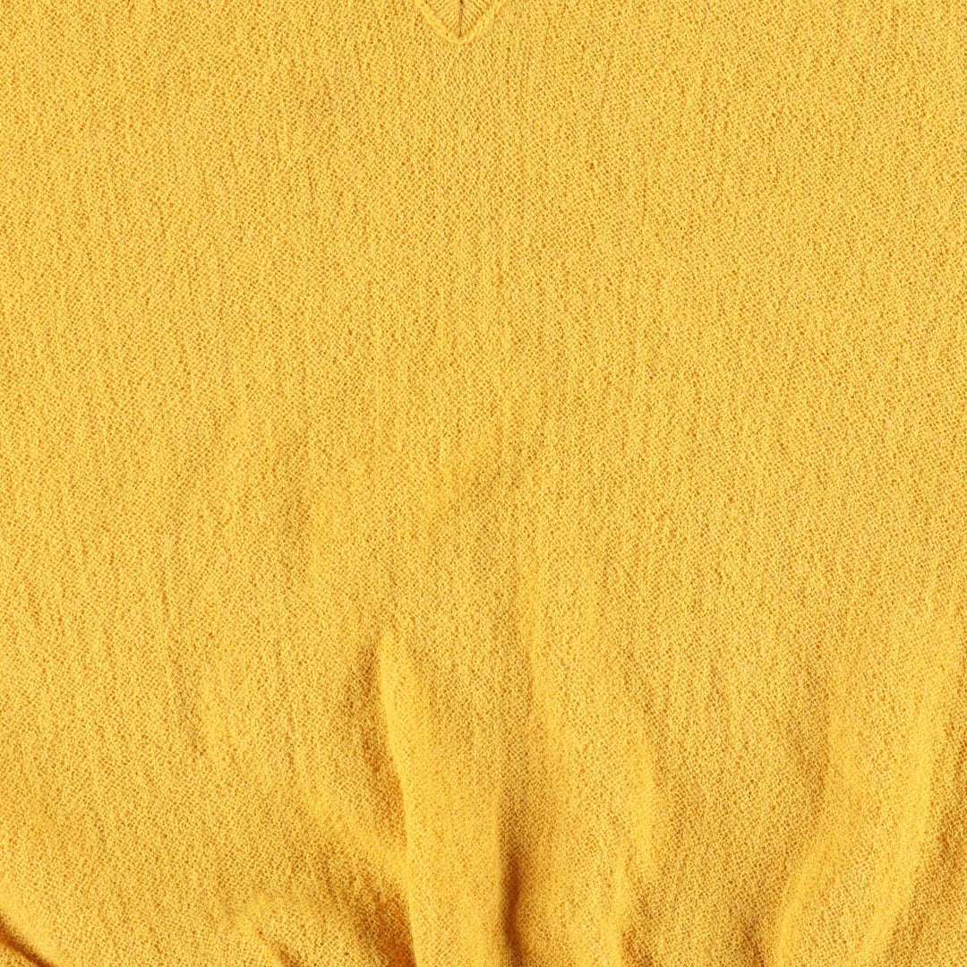 Sportswear V-neck Alpaca Knit Sweater, Women's Size Medium, Vintage alpaca yellow type Vintage Second Hand