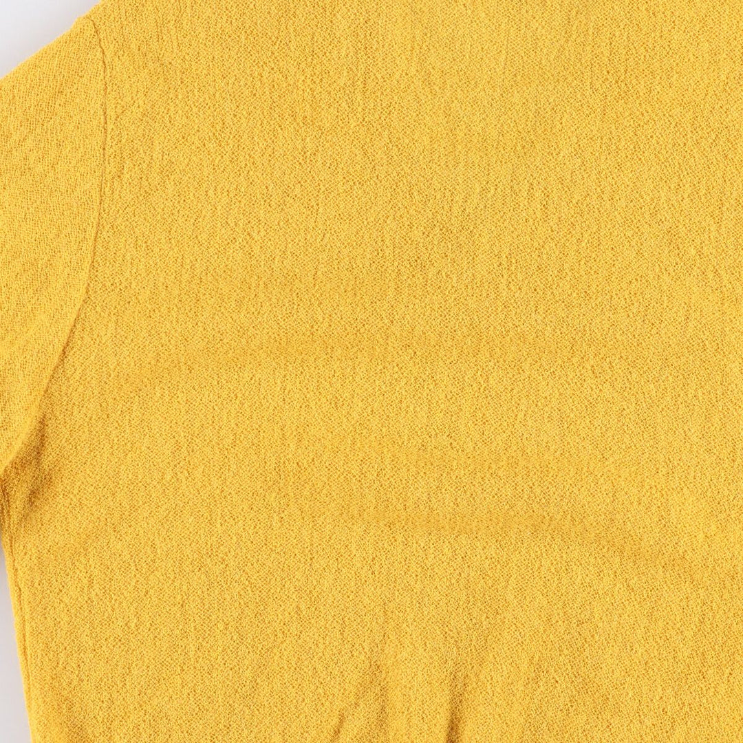 Sportswear V-neck Alpaca Knit Sweater, Women's Size Medium, Vintage alpaca yellow type Vintage Second Hand