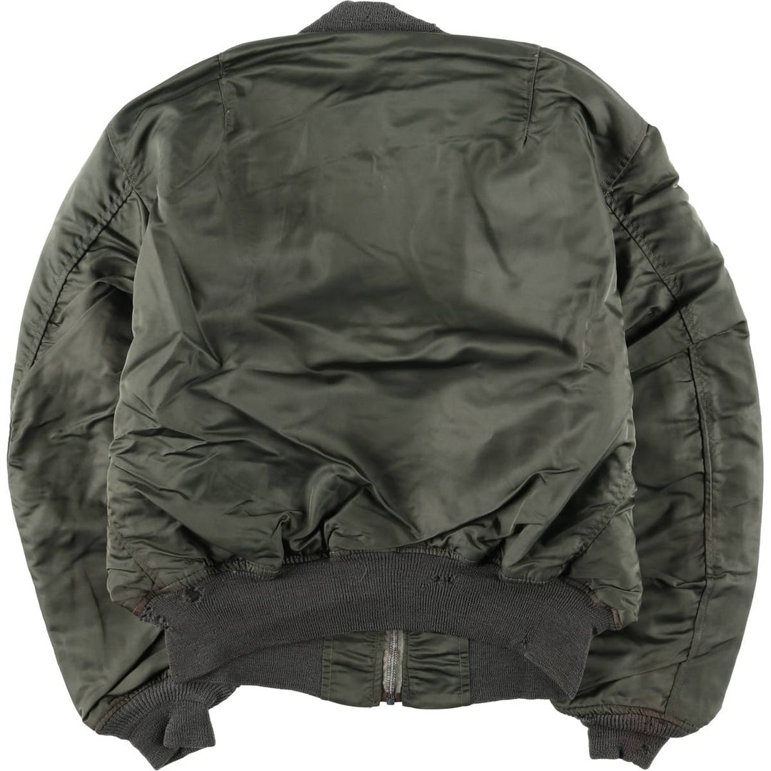 1970'S US Military L-2B Flight Jacket, Made in USA, Large, Men's Size L, Vintage unclear Khaki type Vintage Second Hand
