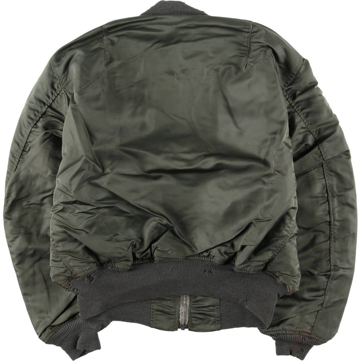 1970'S US Military L-2B Flight Jacket, Made in USA, Large, Men's Size L, Vintage unclear Khaki type Vintage Second Hand