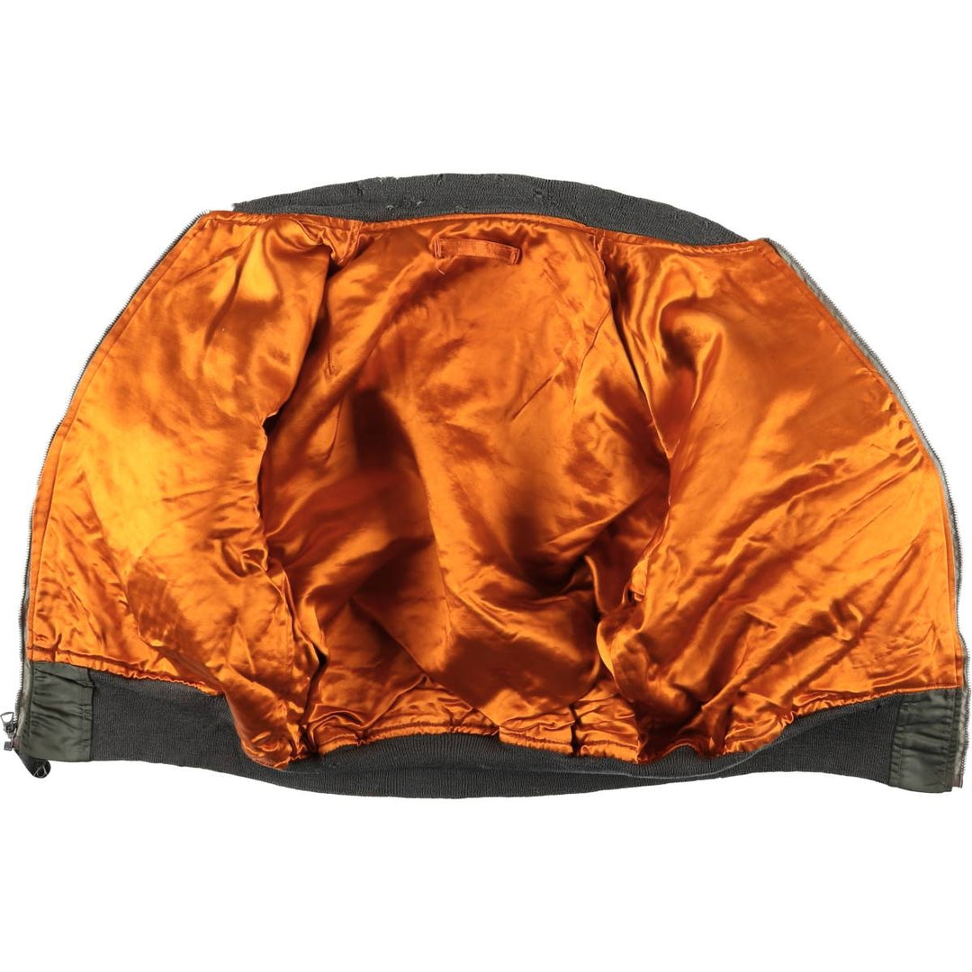 1970'S US Military L-2B Flight Jacket, Made in USA, Large, Men's Size L, Vintage unclear Khaki type Vintage Second Hand