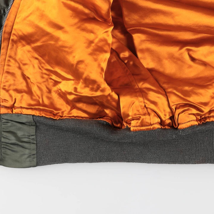 1970'S US Military L-2B Flight Jacket, Made in USA, Large, Men's Size L, Vintage unclear Khaki type Vintage Second Hand