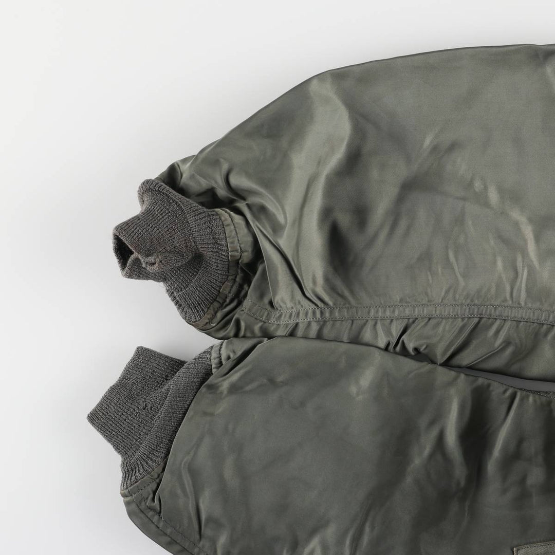 1970'S US Military L-2B Flight Jacket, Made in USA, Large, Men's Size L, Vintage unclear Khaki type Vintage Second Hand
