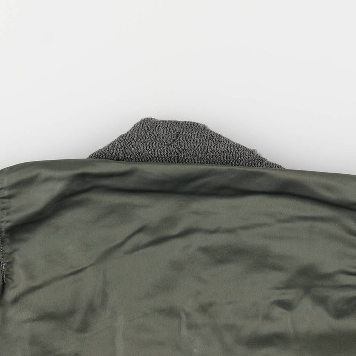 1970'S US Military L-2B Flight Jacket, Made in USA, Large, Men's Size L, Vintage unclear Khaki type Vintage Second Hand