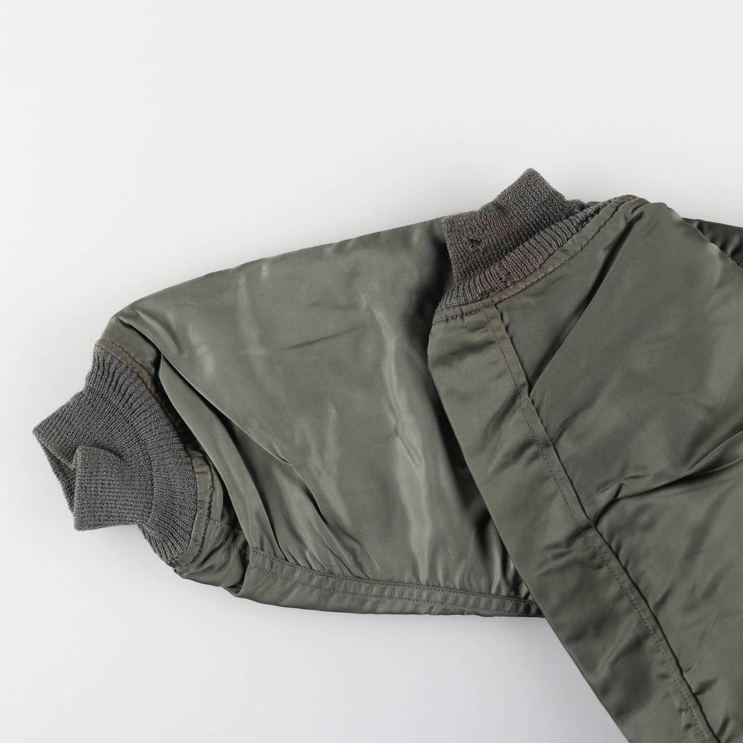 1970'S US Military L-2B Flight Jacket, Made in USA, Large, Men's Size L, Vintage unclear Khaki type Vintage Second Hand