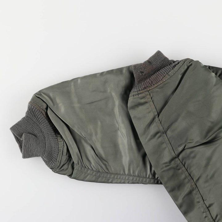 1970'S US Military L-2B Flight Jacket, Made in USA, Large, Men's Size L, Vintage unclear Khaki type Vintage Second Hand