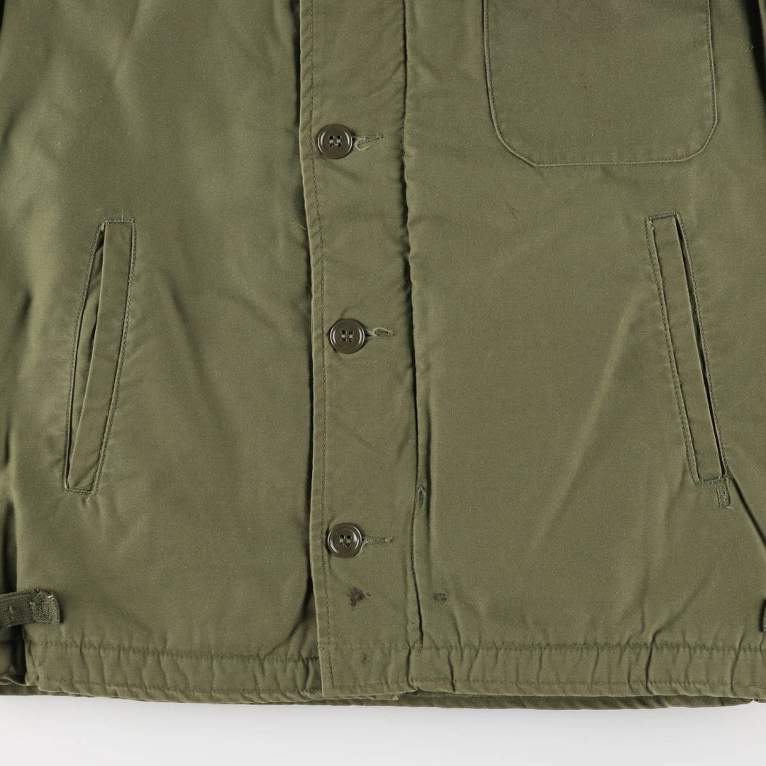 Authentic US Navy Military Deck Jacket, Made in USA, Men's Size Medium, Vintage unclear Khaki type Vintage Second Hand