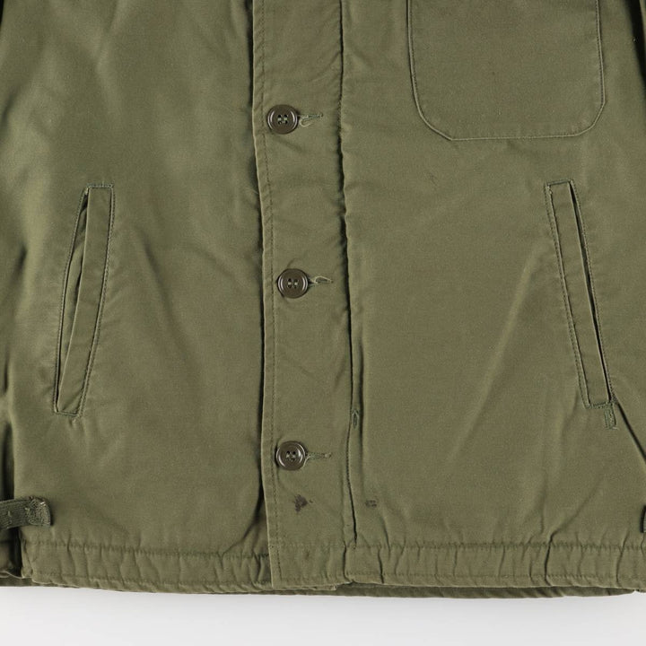 Authentic US Navy Military Deck Jacket, Made in USA, Men's Size Medium, Vintage unclear Khaki type Vintage Second Hand
