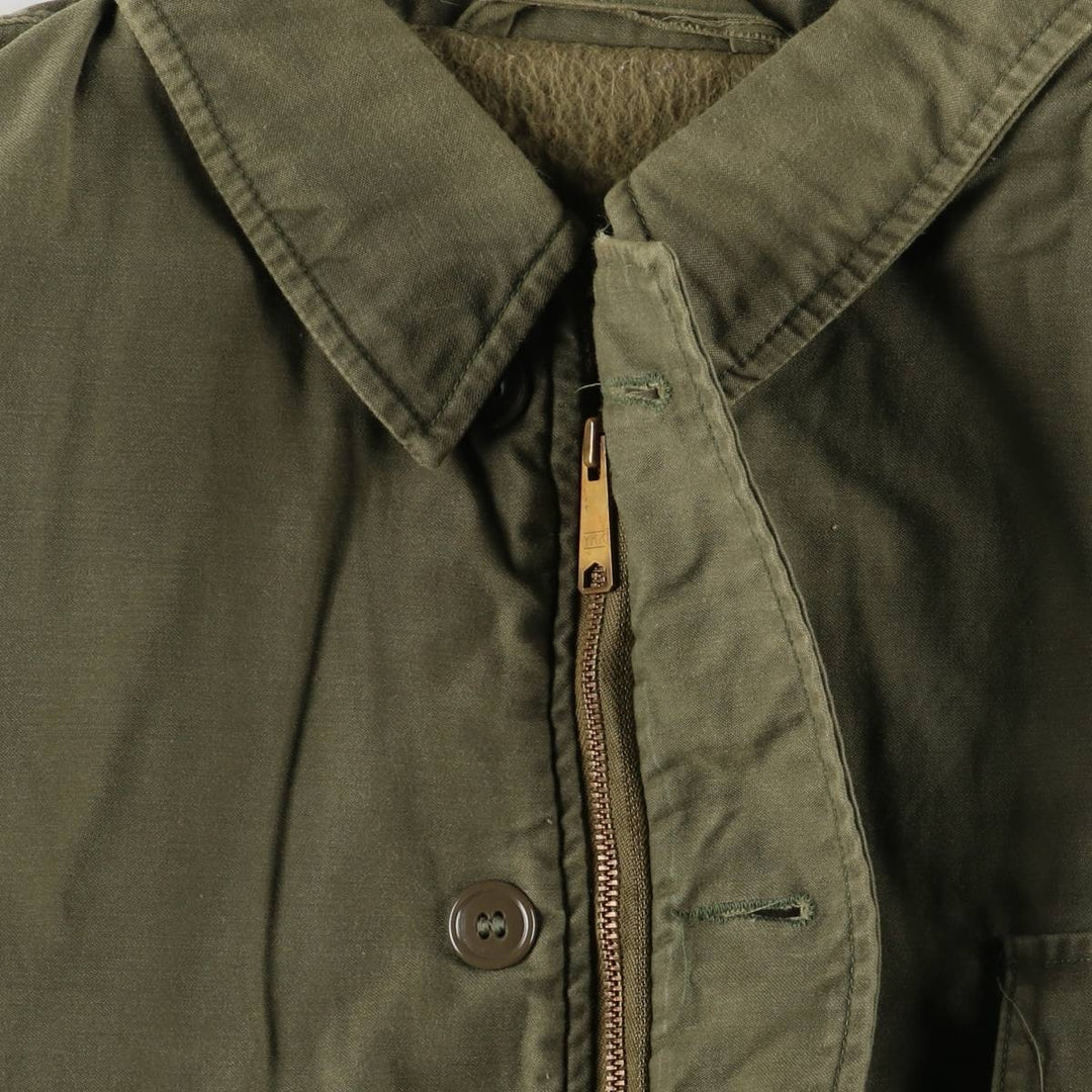 Authentic US Navy Military Deck Jacket, Made in USA, Men's Size L, Vintage unclear Khaki type Vintage Second Hand