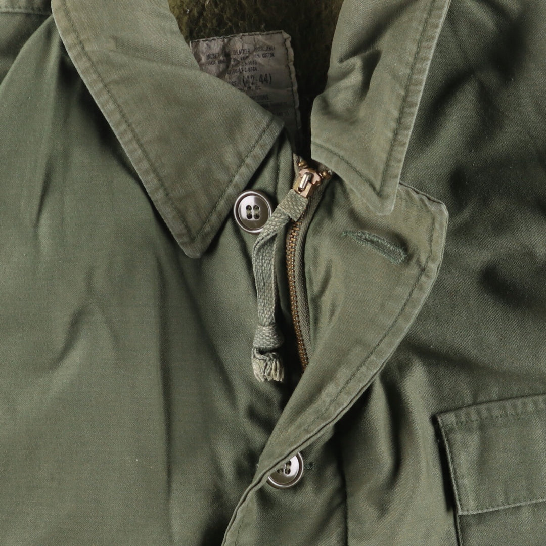 Authentic 1980'S US Navy A-2 Military Deck Jacket, Made in USA, Medium (42-44), Men's Size M, Vintage Nylon Khaki type Vintage Second Hand