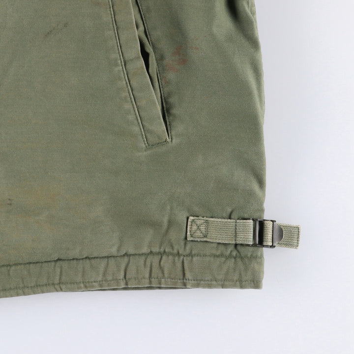 Authentic 1980'S US Navy A-2 Military Deck Jacket, Made in USA, Medium (42-44), Men's Size M, Vintage Nylon Khaki type Vintage Second Hand