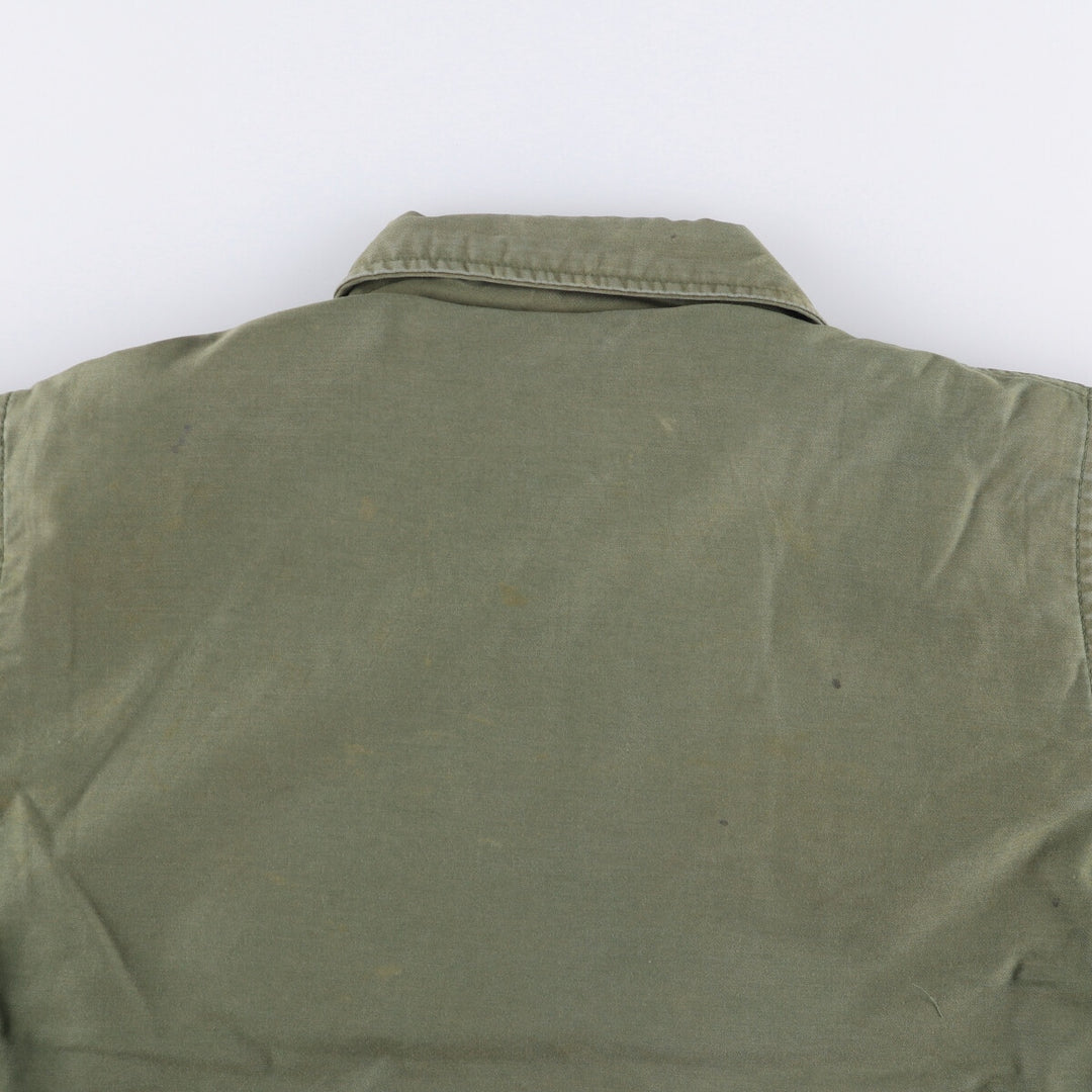 Authentic 1980'S US Navy A-2 Military Deck Jacket, Made in USA, Medium (42-44), Men's Size M, Vintage Nylon Khaki type Vintage Second Hand