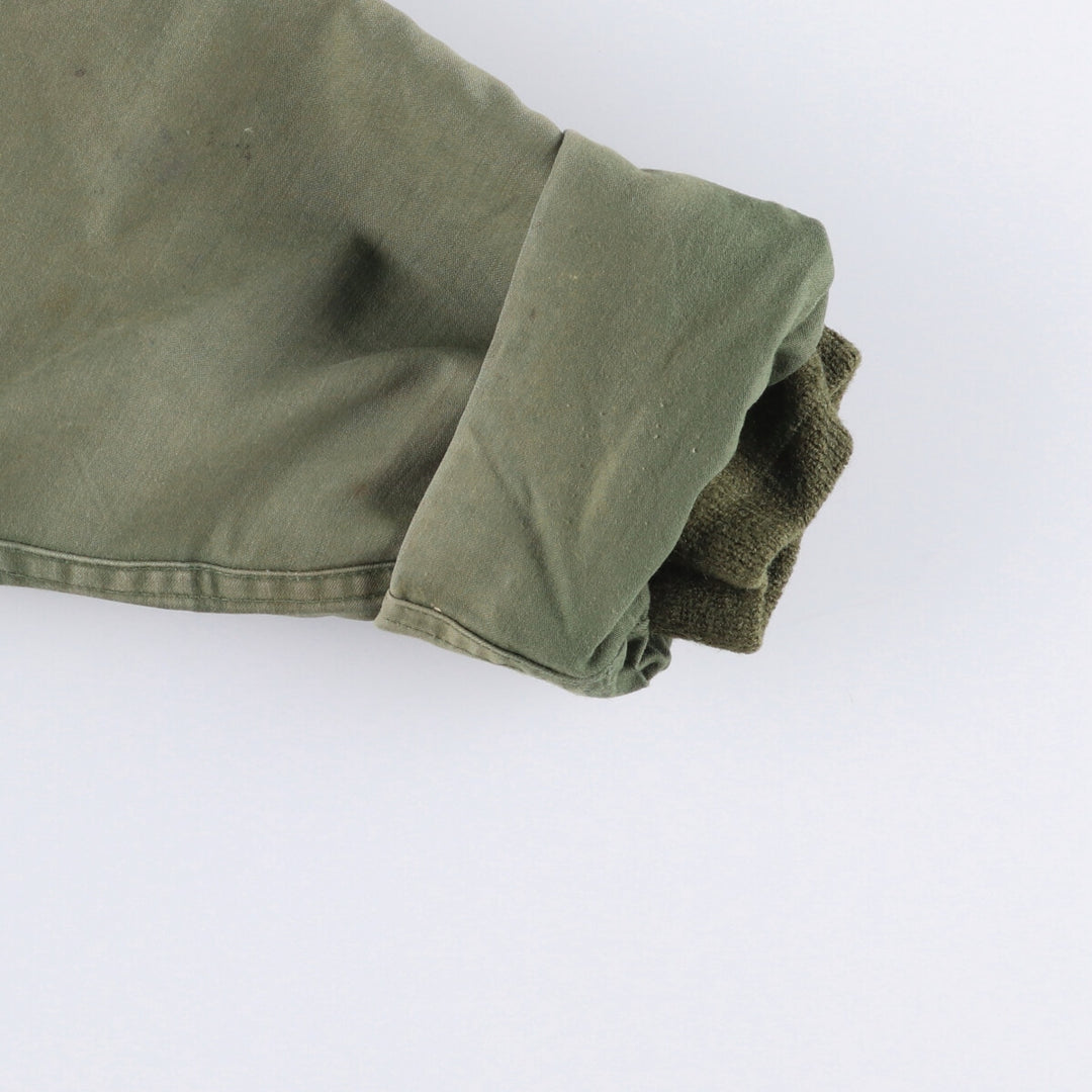 Authentic 1980'S US Navy A-2 Military Deck Jacket, Made in USA, Medium (42-44), Men's Size M, Vintage Nylon Khaki type Vintage Second Hand