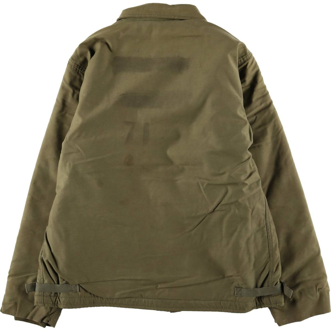 Authentic 1960'S US Navy A-2 Military Deck Jacket, Made in USA, Large (1942-1944), Men's Size L, Vintage unclear Khaki type Vintage Second Hand