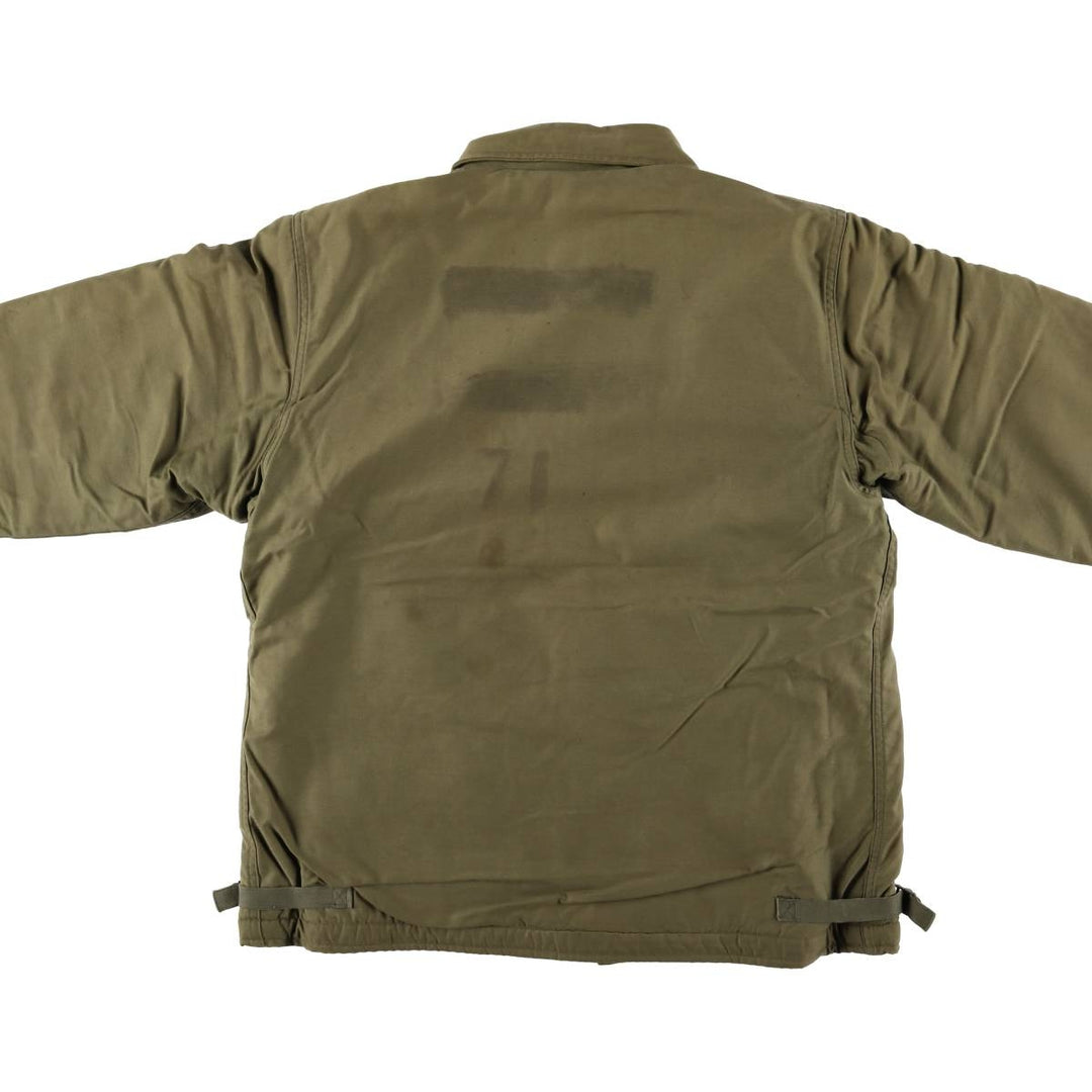 Authentic 1960'S US Navy A-2 Military Deck Jacket, Made in USA, Large (1942-1944), Men's Size L, Vintage unclear Khaki type Vintage Second Hand