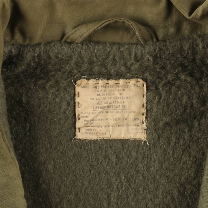 Authentic 1960'S US Navy A-2 Military Deck Jacket, Made in USA, Large (1942-1944), Men's Size L, Vintage unclear Khaki type Vintage Second Hand