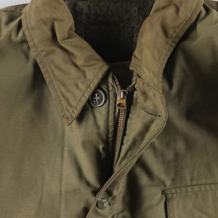 Authentic 1960'S US Navy A-2 Military Deck Jacket, Made in USA, Large (1942-1944), Men's Size L, Vintage unclear Khaki type Vintage Second Hand