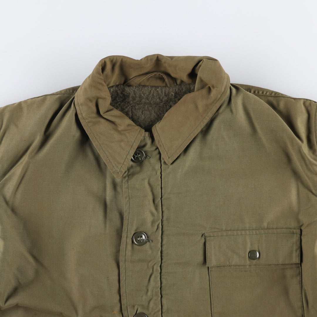 Authentic 1960'S US Navy A-2 Military Deck Jacket, Made in USA, Large (1942-1944), Men's Size L, Vintage unclear Khaki type Vintage Second Hand