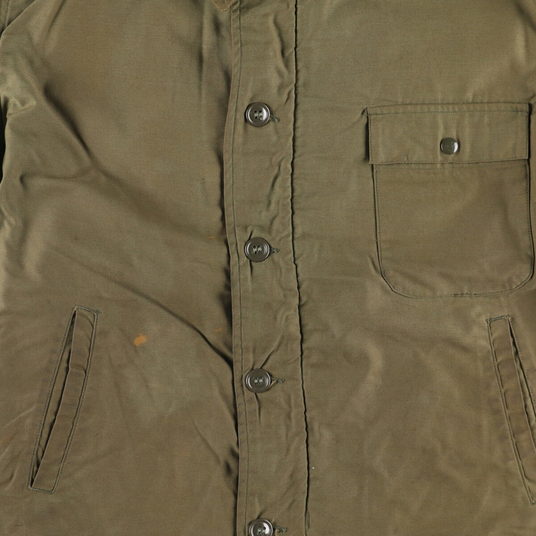 Authentic 1960'S US Navy A-2 Military Deck Jacket, Made in USA, Large (1942-1944), Men's Size L, Vintage unclear Khaki type Vintage Second Hand