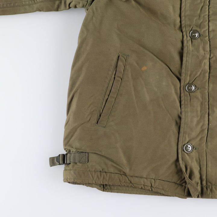 Authentic 1960'S US Navy A-2 Military Deck Jacket, Made in USA, Large (1942-1944), Men's Size L, Vintage unclear Khaki type Vintage Second Hand