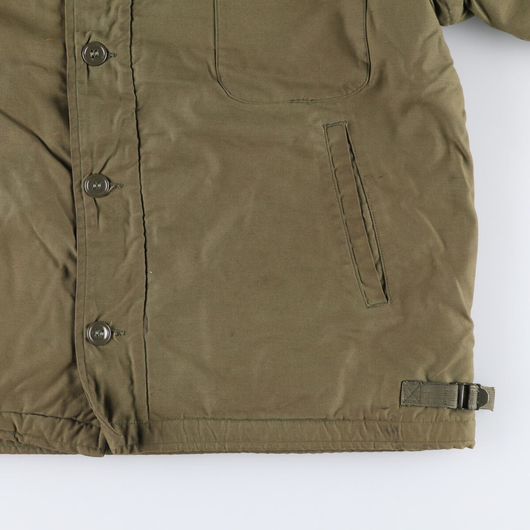 Authentic 1960'S US Navy A-2 Military Deck Jacket, Made in USA, Large (1942-1944), Men's Size L, Vintage unclear Khaki type Vintage Second Hand