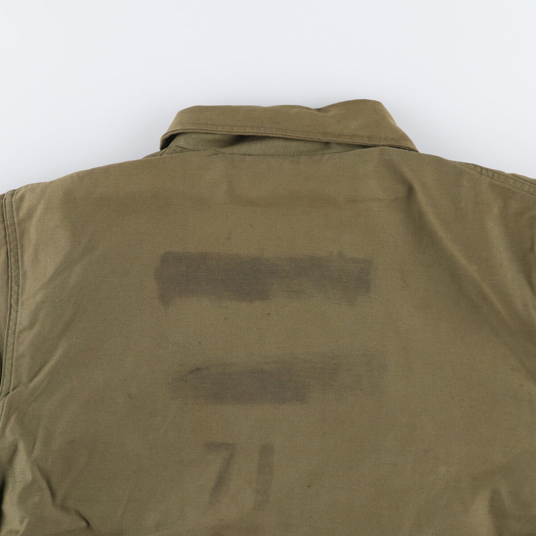 Authentic 1960'S US Navy A-2 Military Deck Jacket, Made in USA, Large (1942-1944), Men's Size L, Vintage unclear Khaki type Vintage Second Hand