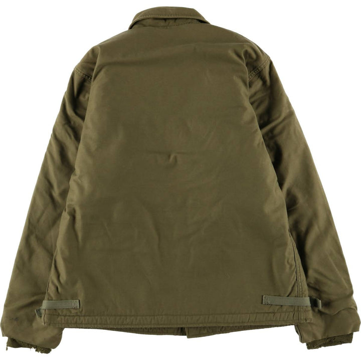1970'S US Navy A-2 Military Deck Jacket, Made in USA, Size Large (1942-1944), Men's Size L, Vintage unclear Khaki type Vintage Second Hand
