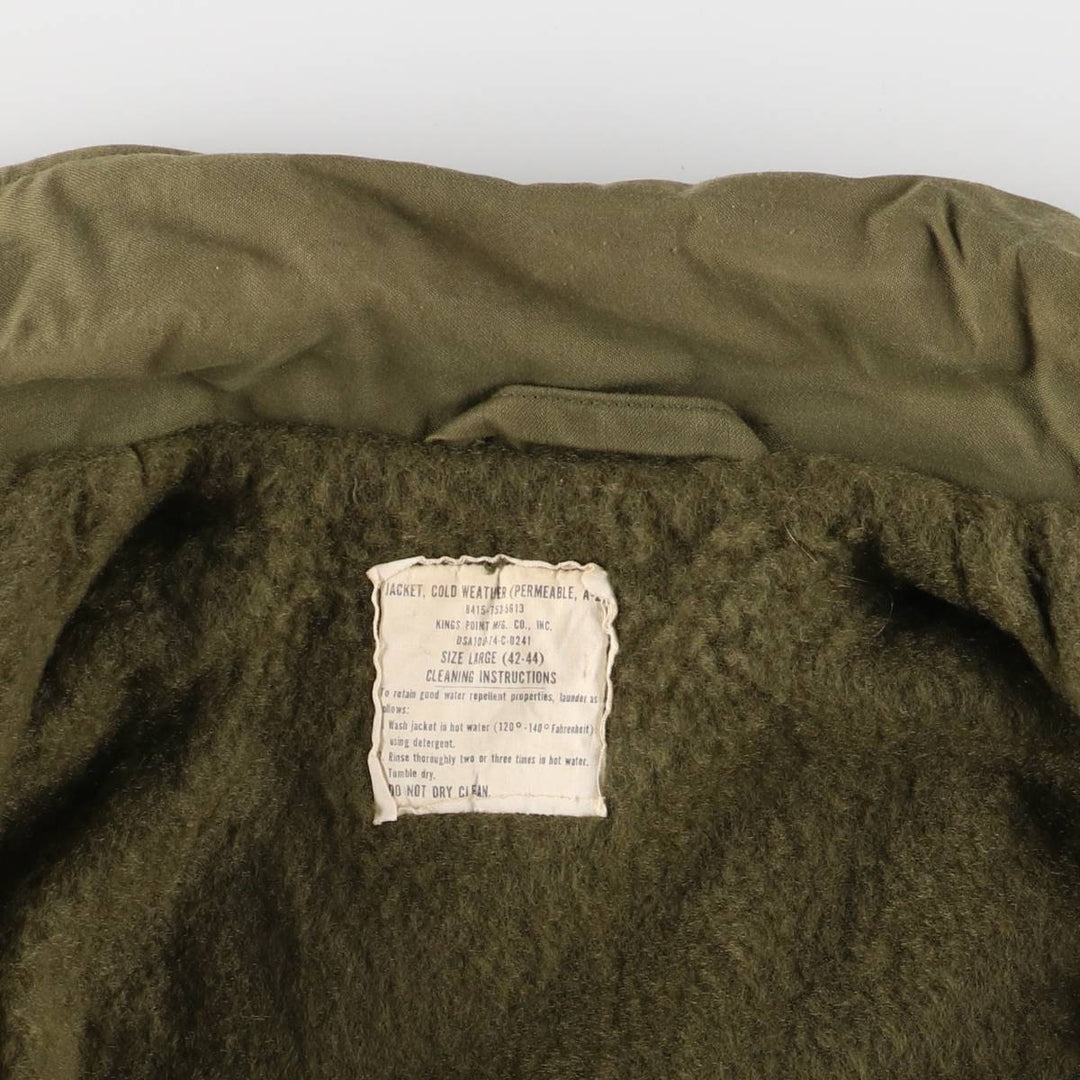 1970'S US Navy A-2 Military Deck Jacket, Made in USA, Size Large (1942-1944), Men's Size L, Vintage unclear Khaki type Vintage Second Hand