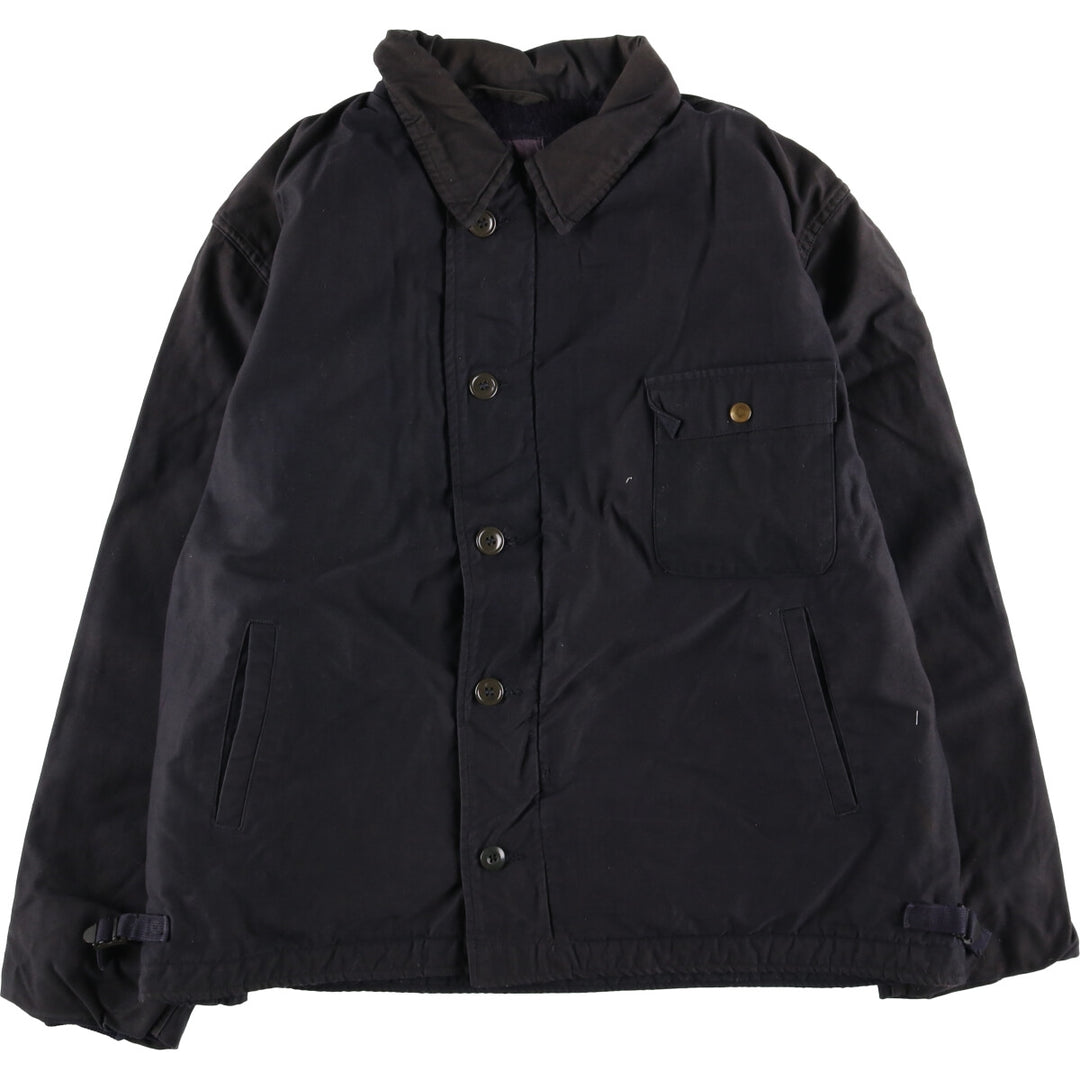 Vintage US Navy A-2 Military Deck Jacket, Men's Size L unclear black type Vintage Second Hand
